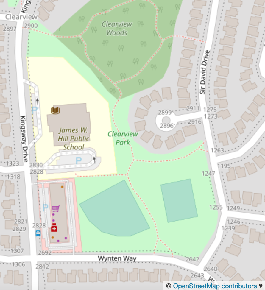 Clearview Park | © OpenStreetMap contributors CC BY-SA 2.0